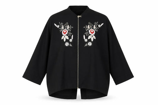Womens UK Size 10 River Island Black Bomber Jacket