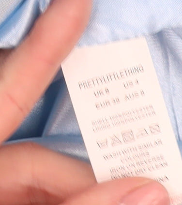 PrettyLittleThing Women's Blue Blazer UK 8 Double-Breasted