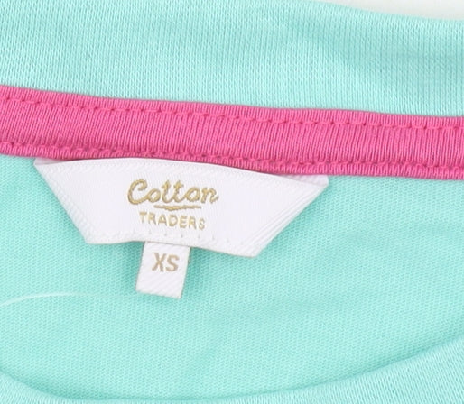 Cotton Traders Women's Green XS Casual T-Shirt