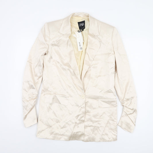 Zara Women's Ivory Blazer XS, Formal, Spring Style