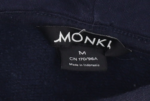 Monki Women's Black Pullover Hoodie M with Drawstring