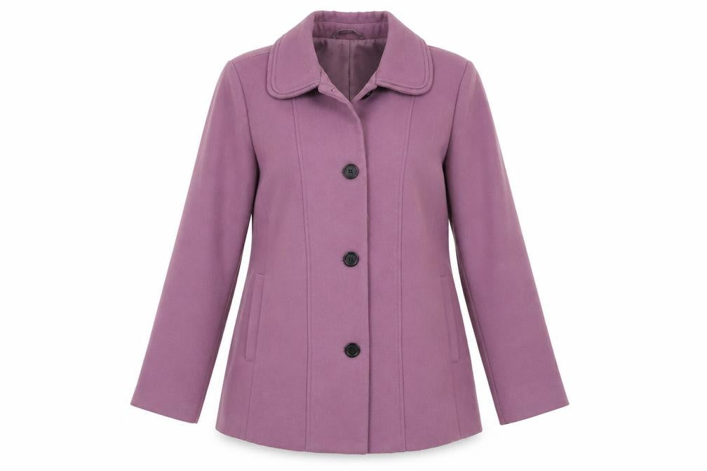 Womens UK Size 14 Damart Purple Overcoat
