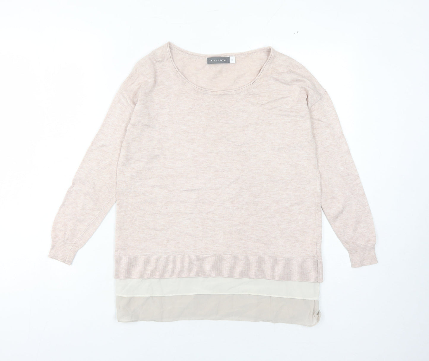 Womens UK Size 10 Mint Velvet Beige Pullover Jumper