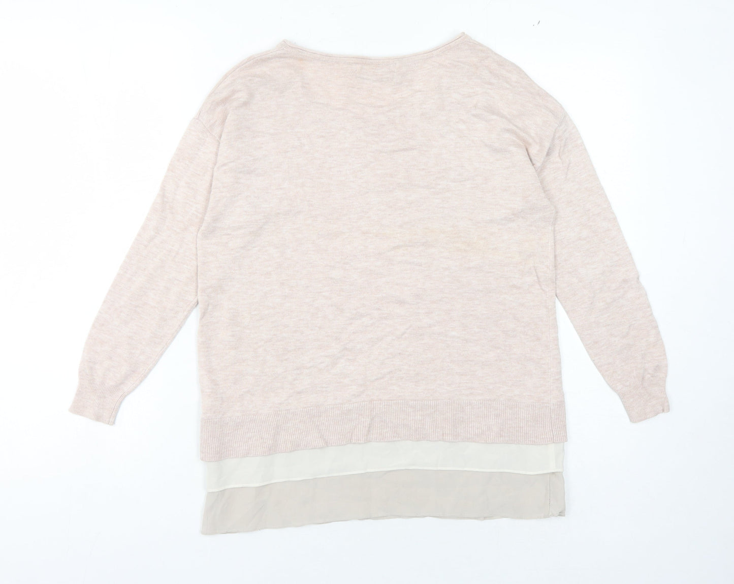Womens UK Size 10 Mint Velvet Beige Pullover Jumper