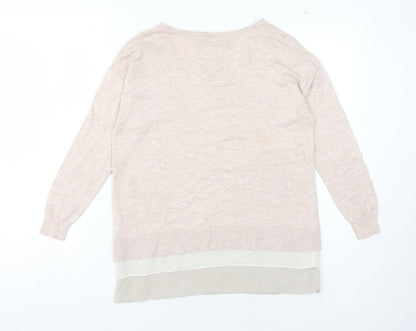 Womens UK Size 10 Mint Velvet Beige Pullover Jumper