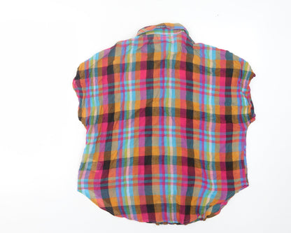 Womens UK Size XS Urban Outfitters Multicoloured Basic Button-Up