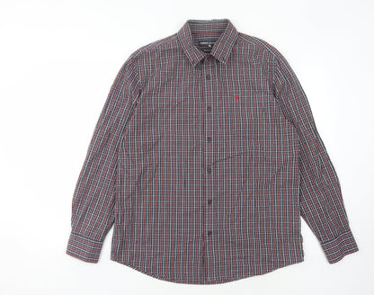Farah Jeans Men's Plaid Long Sleeve Shirt - Large