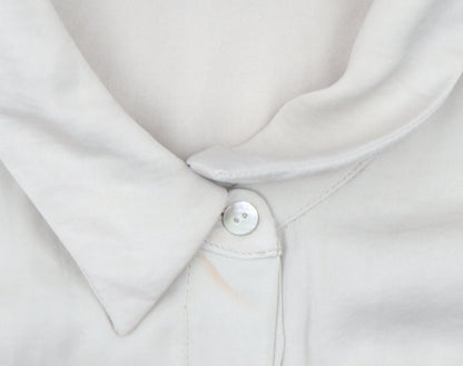 Womens UK Size S Zara Beige Basic Button-Up