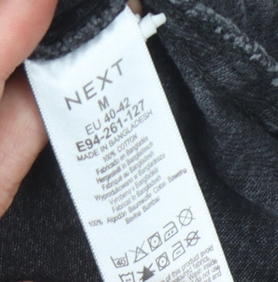 Next Women's Black Cotton Shirt Dress M