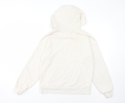 FILA Unisex Ivory Pullover Hoodie Size S - Comfy Casual Wear