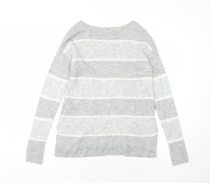 GAP Women's Grey Striped Pullover Jumper, Size S