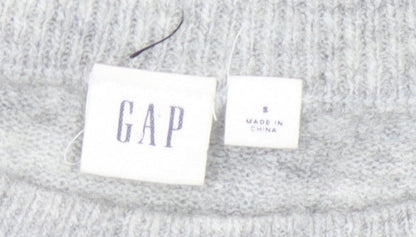 GAP Women's Grey Striped Pullover Jumper, Size S