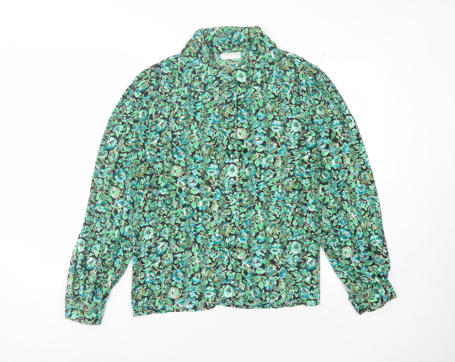 Womens UK Size 14 Lakeland Green Basic Blouse