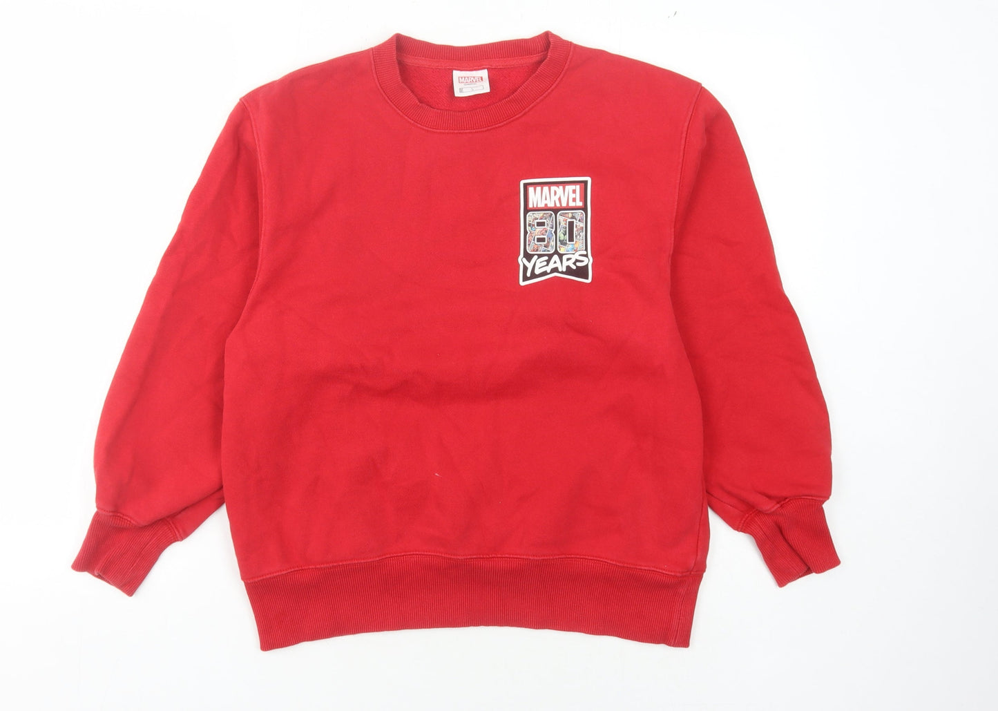 Unisex Adults UK Size S Marvel Red Pullover Sweatshirt