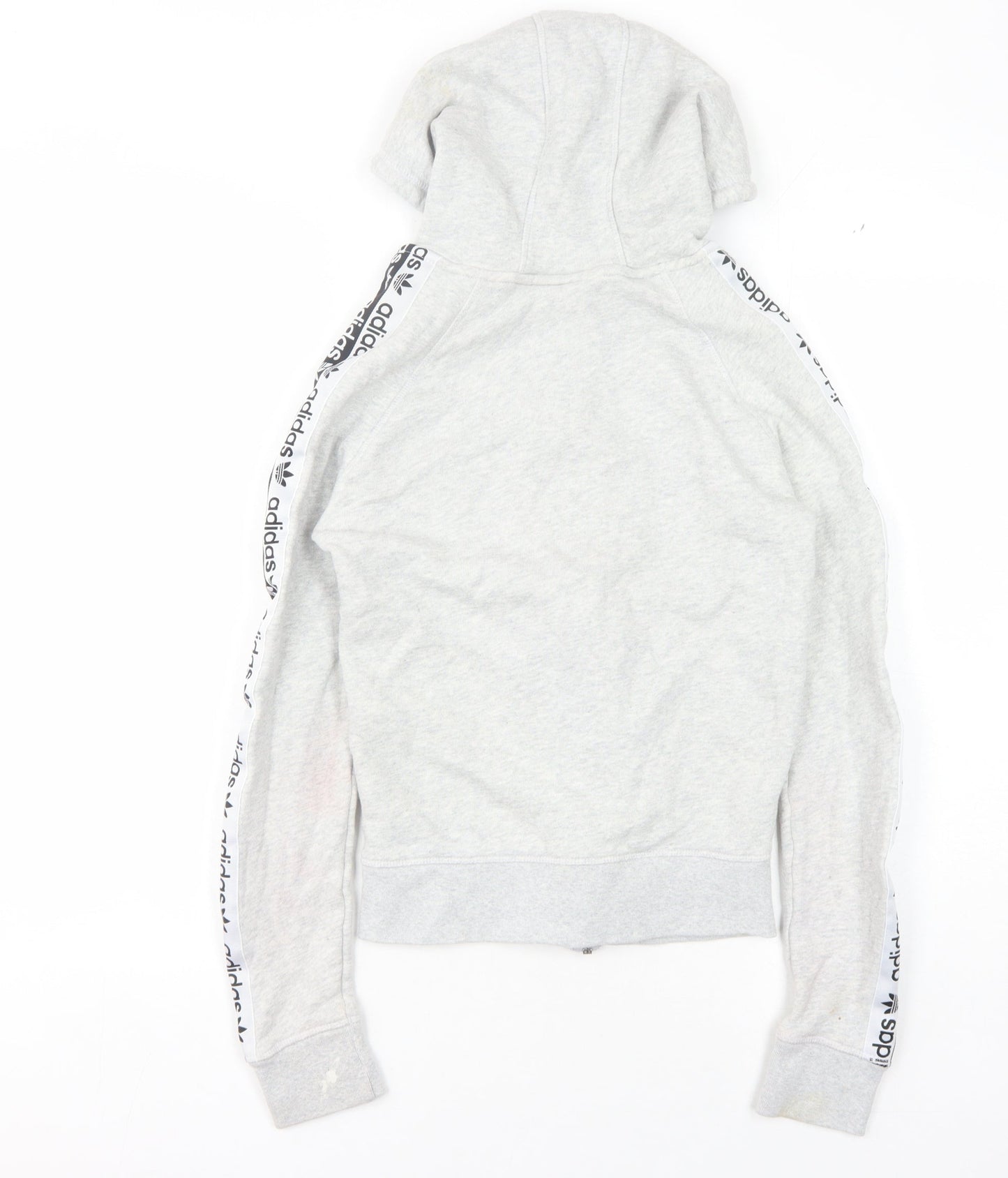 Adidas Women's Grey Full Zip Hoodie - Size 8