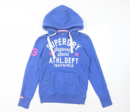 Superdry Women's Blue XS Pullover Hoodie, Sporty & Stylish