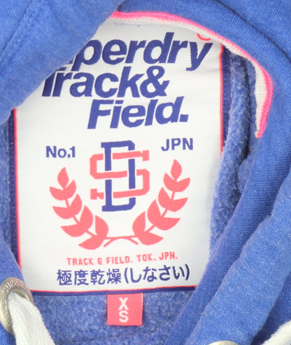 Superdry Women's Blue XS Pullover Hoodie, Sporty & Stylish