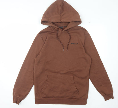 Mens UK Size M bekkin Brown Pullover Hoodie