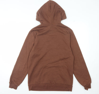Mens UK Size M bekkin Brown Pullover Hoodie