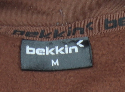 Mens UK Size M bekkin Brown Pullover Hoodie