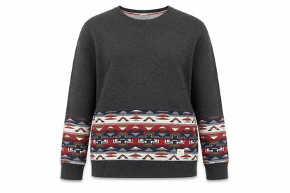 Front view of O'Neill Men's Grey Geometric Pullover Sweatshirt XL