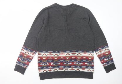 O'Neill Men's Grey Geometric Pullover Sweatshirt XL