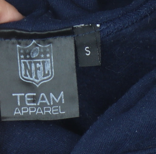Unisex Adults UK Size S NFL Team Apparel Blue Pullover Hoodie