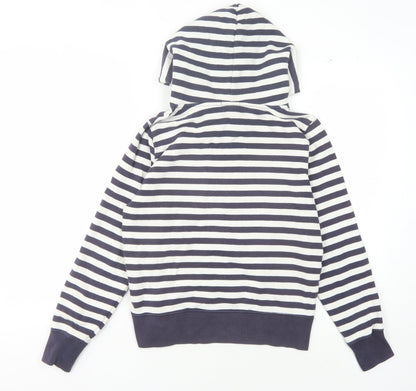Gap Women's Blue Striped Pullover Hoodie XS