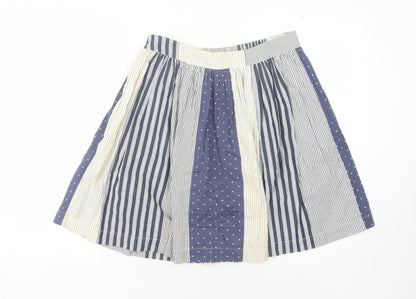 Boden Women's Blue Multi A-Line Skirt, Size 12