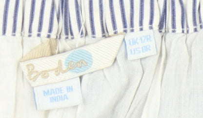 Boden Women's Blue Multi A-Line Skirt, Size 12