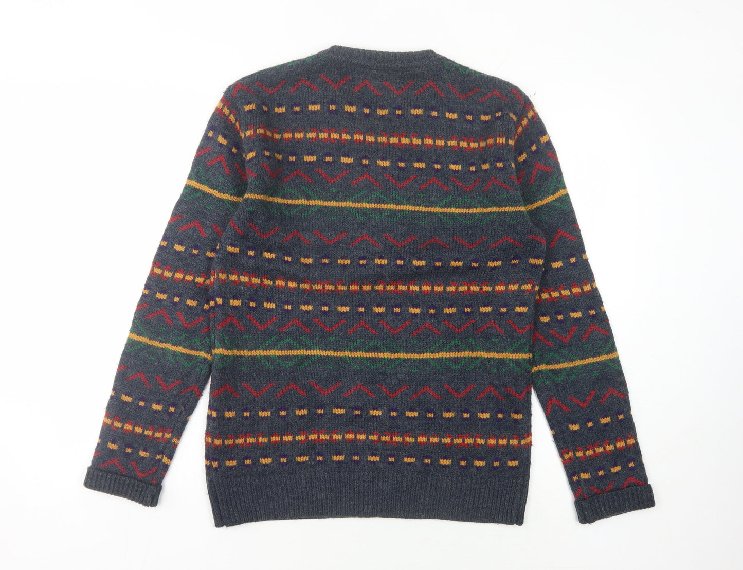Red Herring Men's XS Multicoloured Geometric Pullover