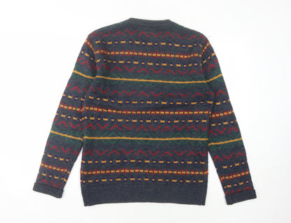 Red Herring Men's XS Multicoloured Geometric Pullover