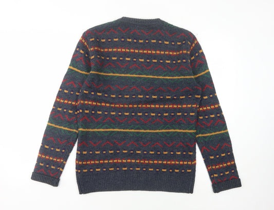 Red Herring Men's XS Multicoloured Geometric Pullover