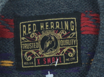 Red Herring Men's XS Multicoloured Geometric Pullover