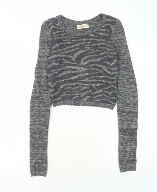 Womens UK Size S Hollister Grey Pullover Jumper