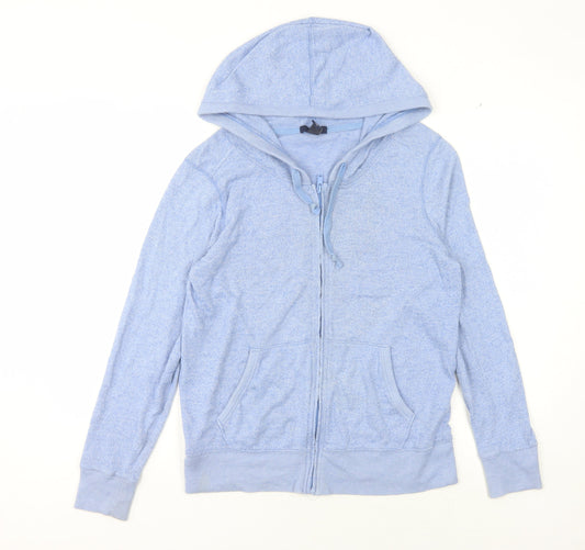 Gap Unisex Medium Blue Full Zip Hoodie with Logo