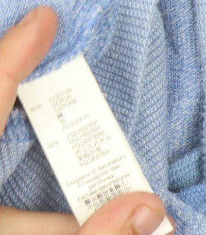 Gap Unisex Medium Blue Full Zip Hoodie with Logo