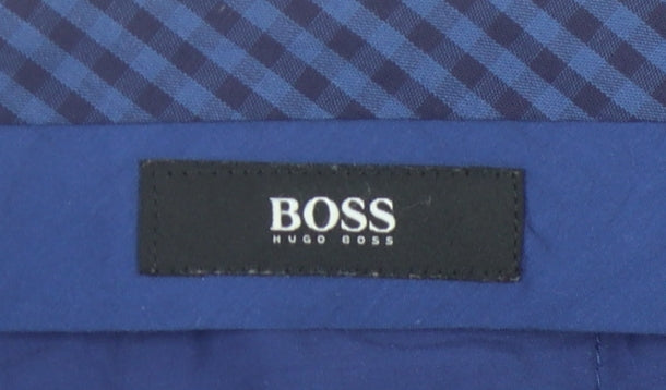 Hugo Boss Men's Blue Chino Trousers 34R, Casual Style