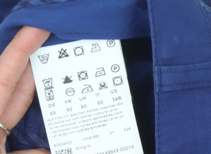 Hugo Boss Men's Blue Chino Trousers 34R, Casual Style