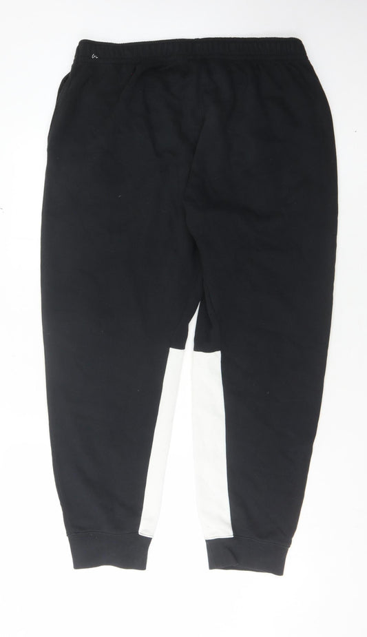 Nike Men's XL Black Sweatpants - Casual, Logo Accent