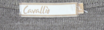 Cavallo Men's Grey V-Neck Pullover Jumper Large