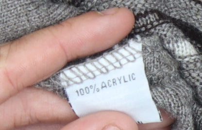 Cavallo Men's Grey V-Neck Pullover Jumper Large