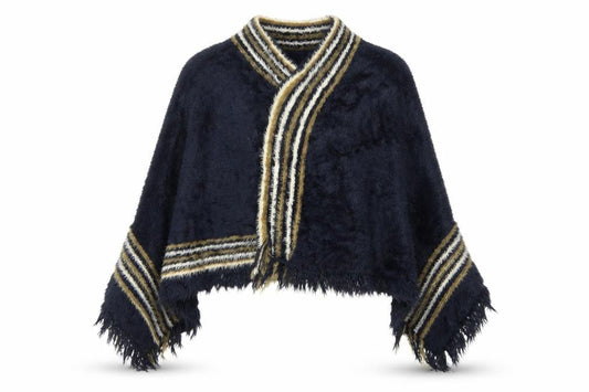 Womens UK Size S Izabel London Blue Cape Jumper