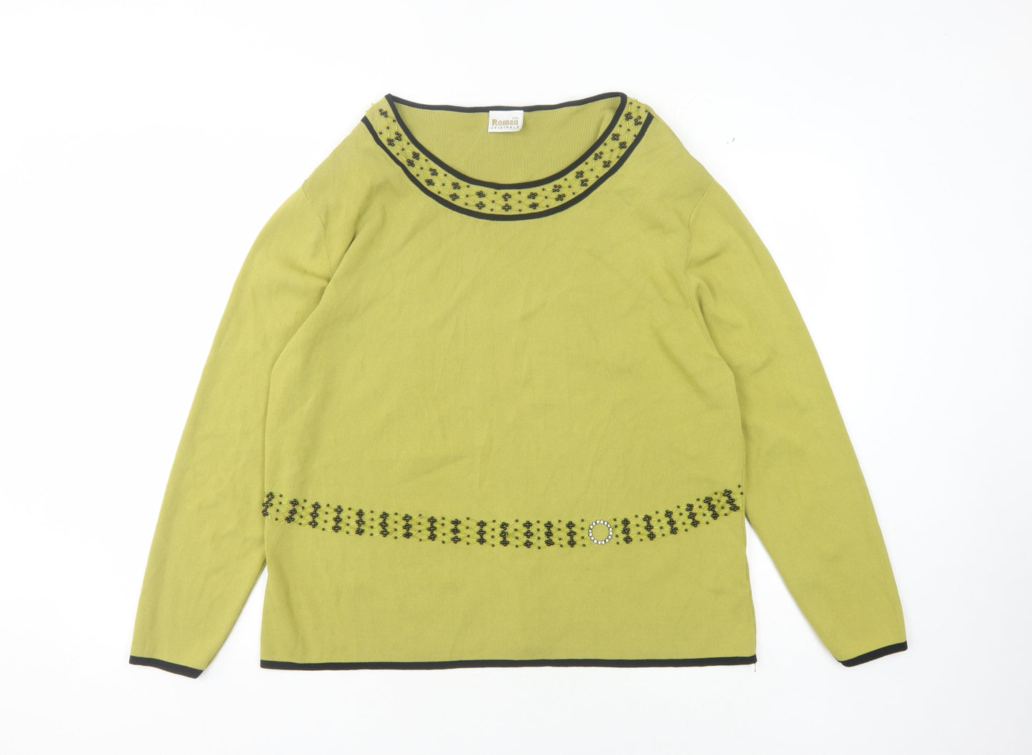 Womens UK Size XL Roman Originals Green Pullover Jumper