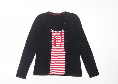 Womens UK Size 14 Laura Ashley Black Cardigan Jumper