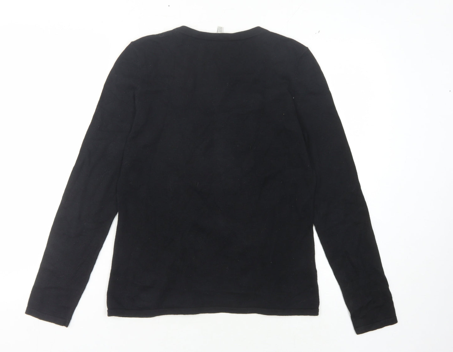 Womens UK Size 14 Laura Ashley Black Cardigan Jumper