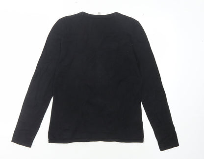 Womens UK Size 14 Laura Ashley Black Cardigan Jumper