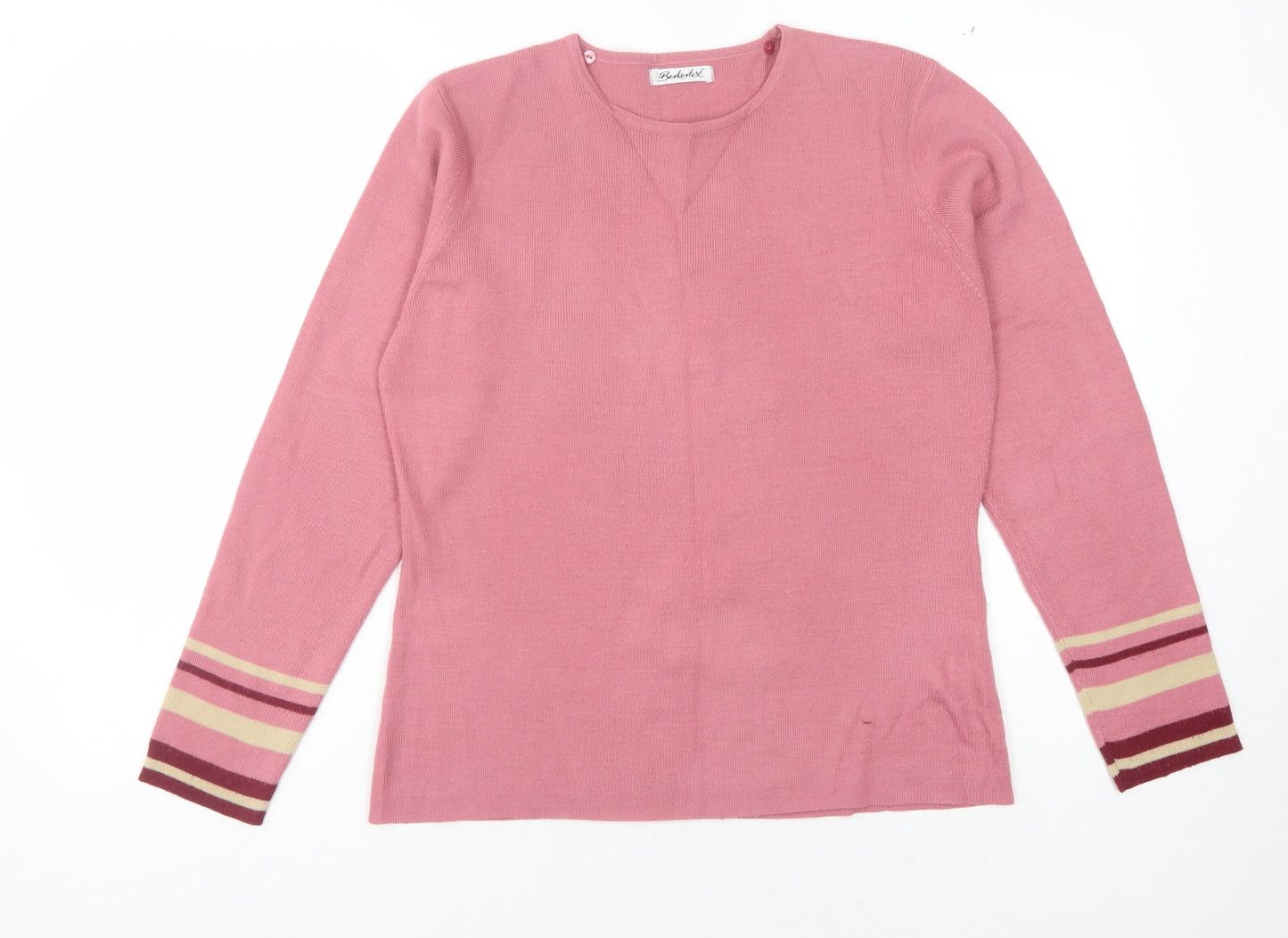 Womens UK Size 14 Berketex Pink Pullover Jumper