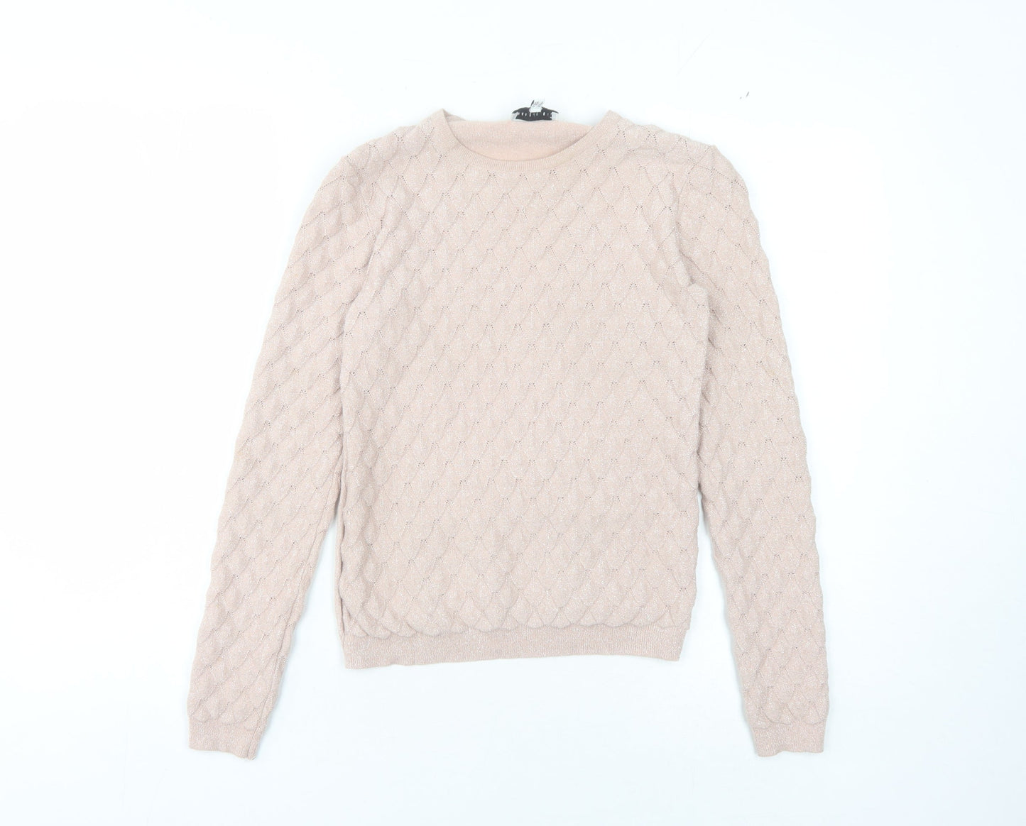 Womens UK Size 6 Warehouse Beige Pullover Jumper