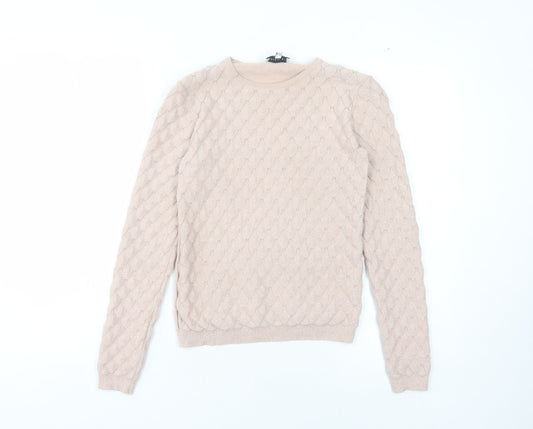 Womens UK Size 6 Warehouse Beige Pullover Jumper